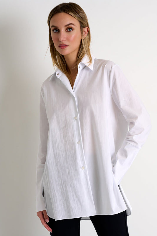 Classic Blouse - 52266-83-000 02 / 000 White / 69% COTON 26% NYLON 5% ELASTANE