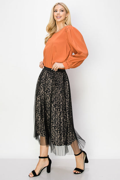 Winnai Chiffon Pleated Skirt