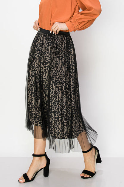 Winnai Chiffon Pleated Skirt