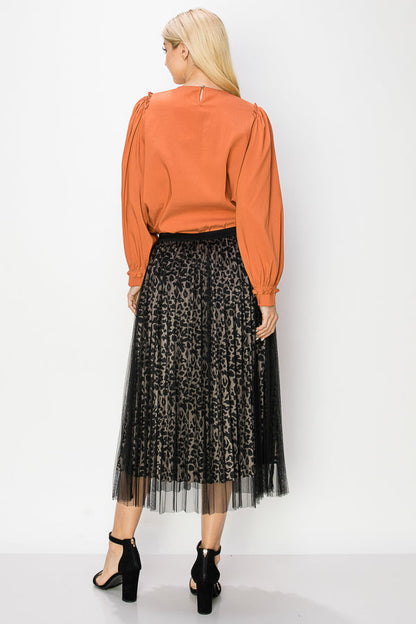 Winnai Chiffon Pleated Skirt