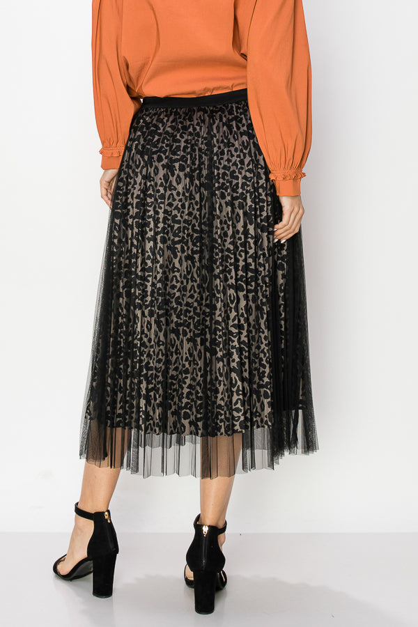 Winnai Chiffon Pleated Skirt