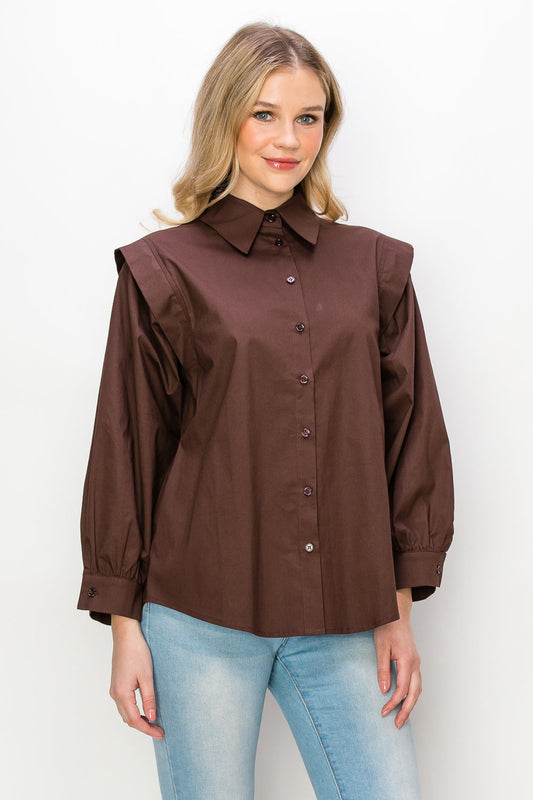 Willamina Woven Cotton Poplin Top