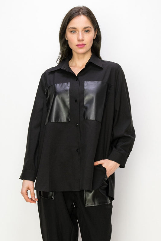 Willa Shirt With Leather Patches