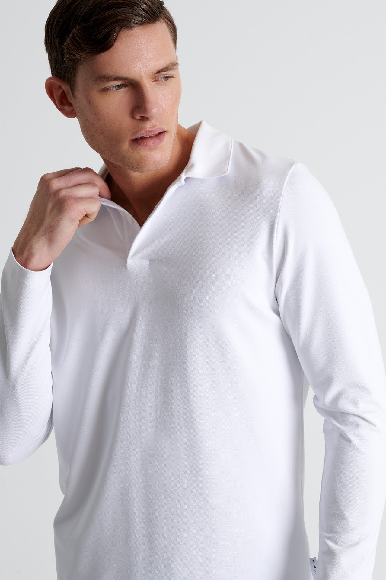 Long Sleeve Textured Jersey Polo - 62513-49-000