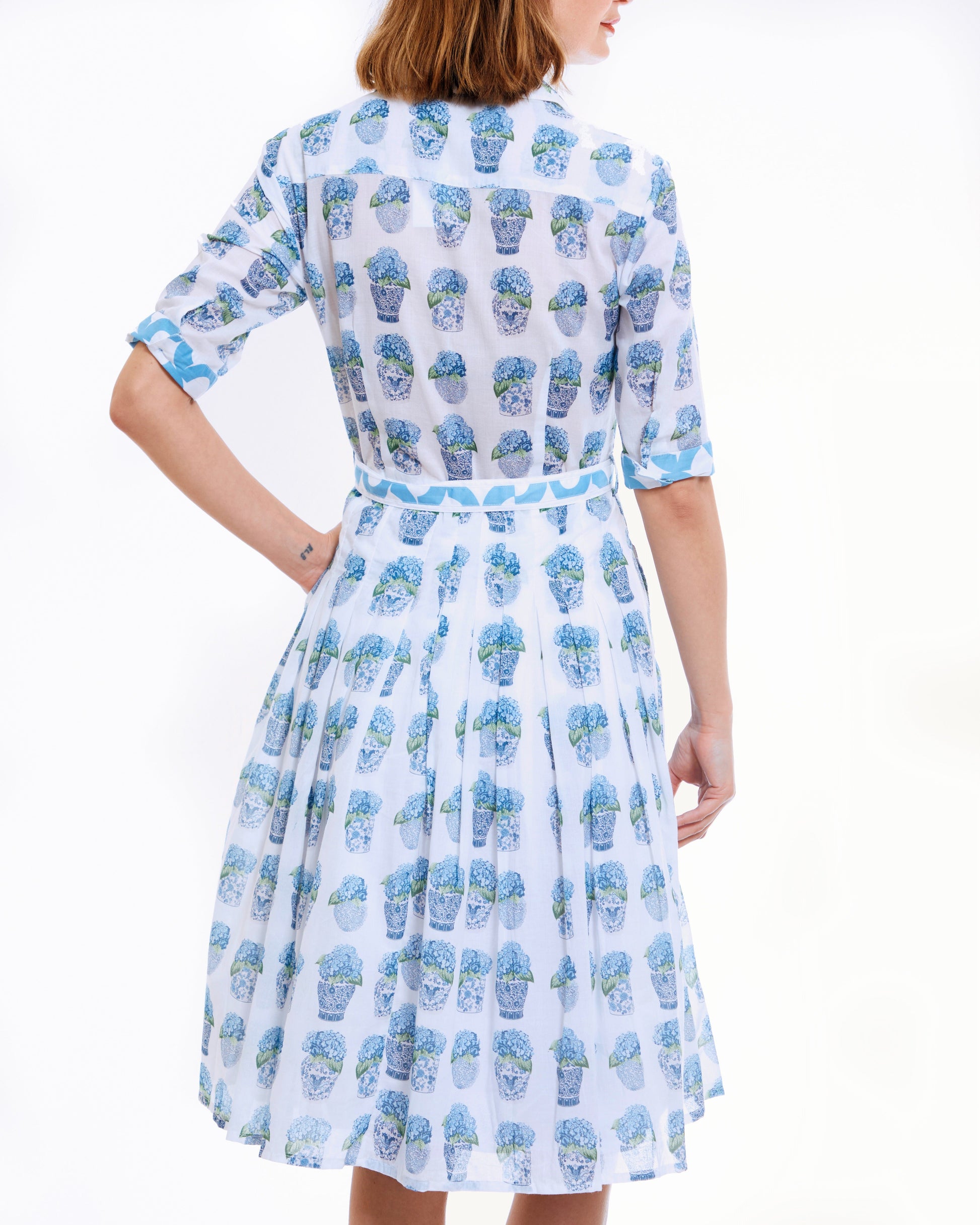 Mrs Maisel Dress Chinoiserie And Hydrangeas XS / 663-S433