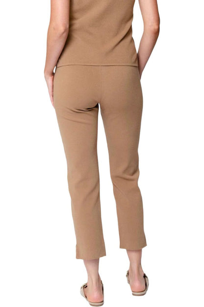 Alice Milano-Knit Slim Leg Pants; Mocha