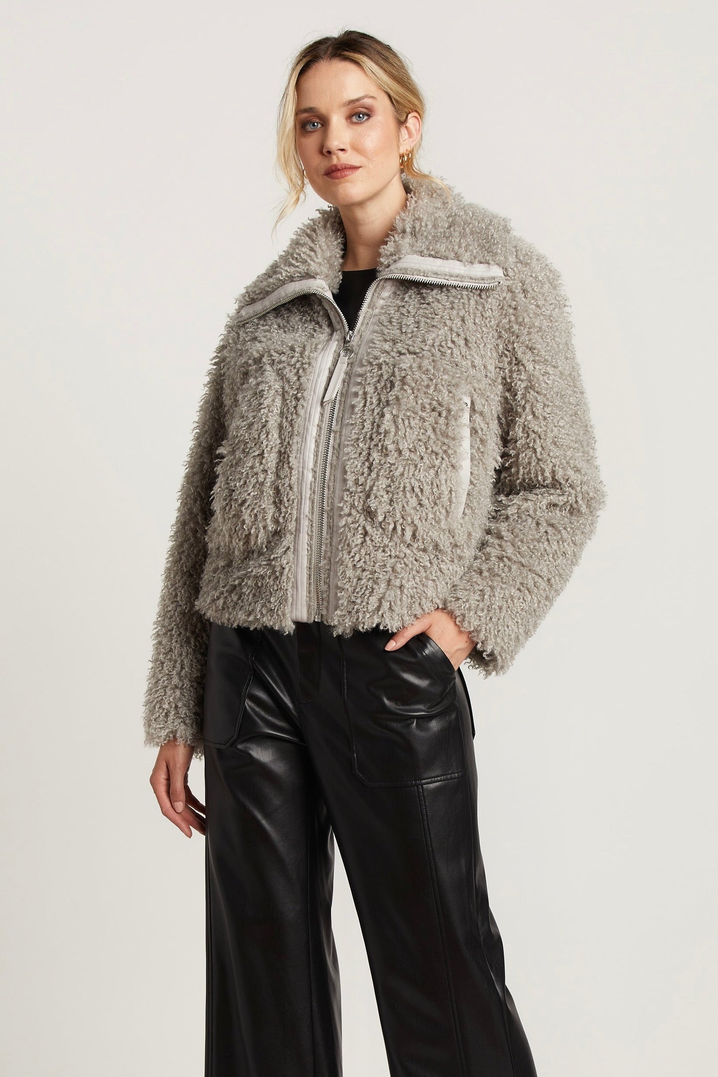 Carrie Short Mongolian Faux Fur Coat