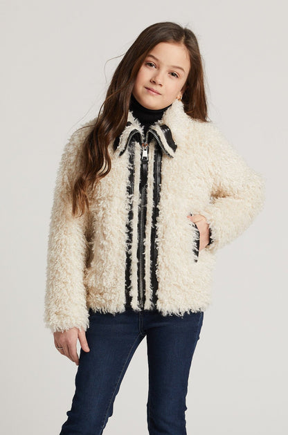 Carrie Short Mongolian Faux Fur Coat