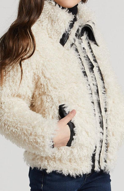 Carrie Short Mongolian Faux Fur Coat