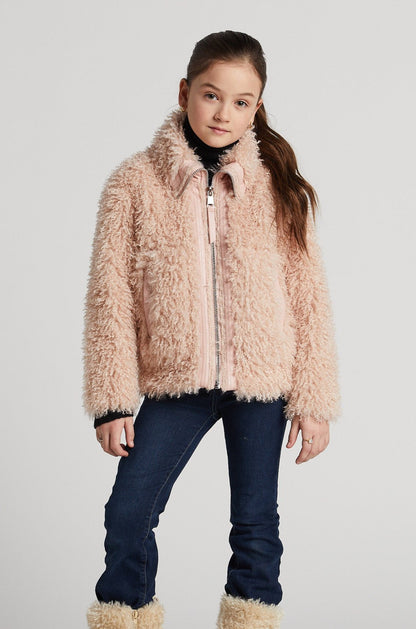 Carrie Short Mongolian Faux Fur Coat