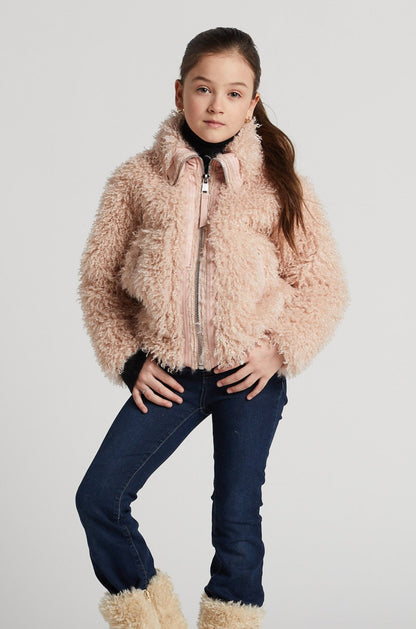 Carrie Short Mongolian Faux Fur Coat