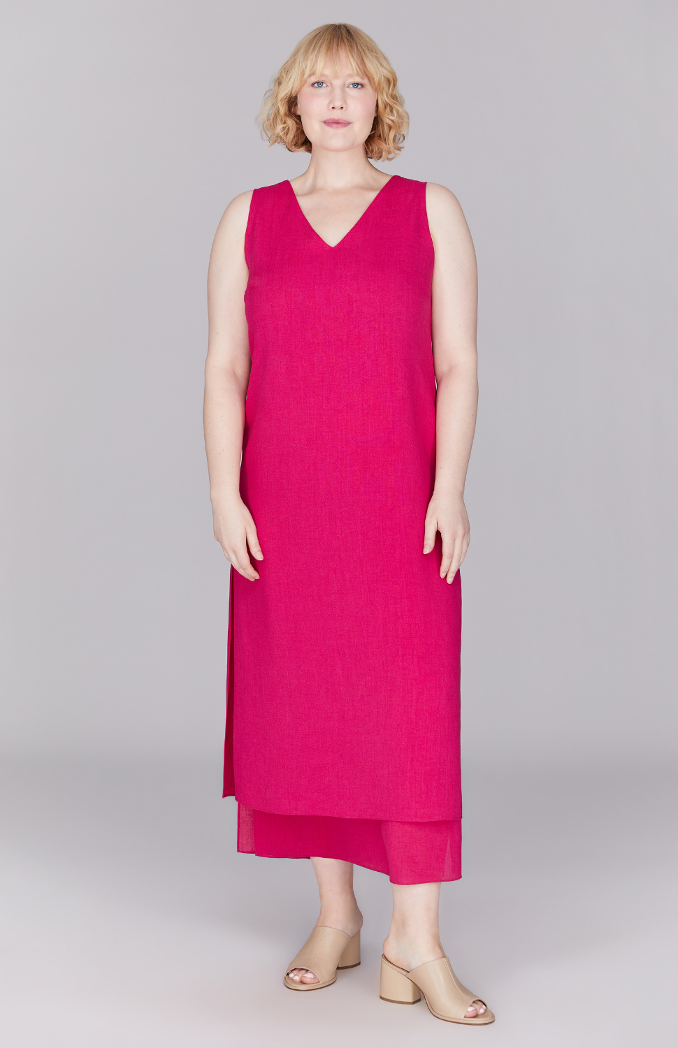 Molly is 5' 8.5" wearing Fuchsia in M.