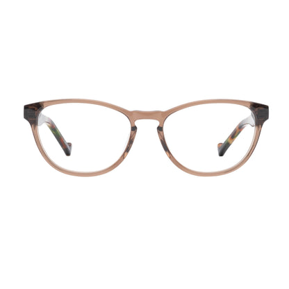 Blue Light Reading Glasses For Women - Crystal Brown Stylish Cat Eye   