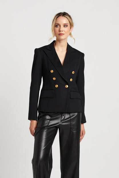 James Double Breasted Signature Stretch Blazer W/ Elbow Detail