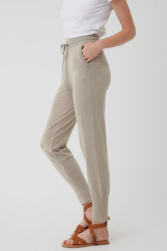 Organic Cotton Stretch Knit Stonewashed Drawstring Jogger - BOTTOMS - Majestic Filatures North America