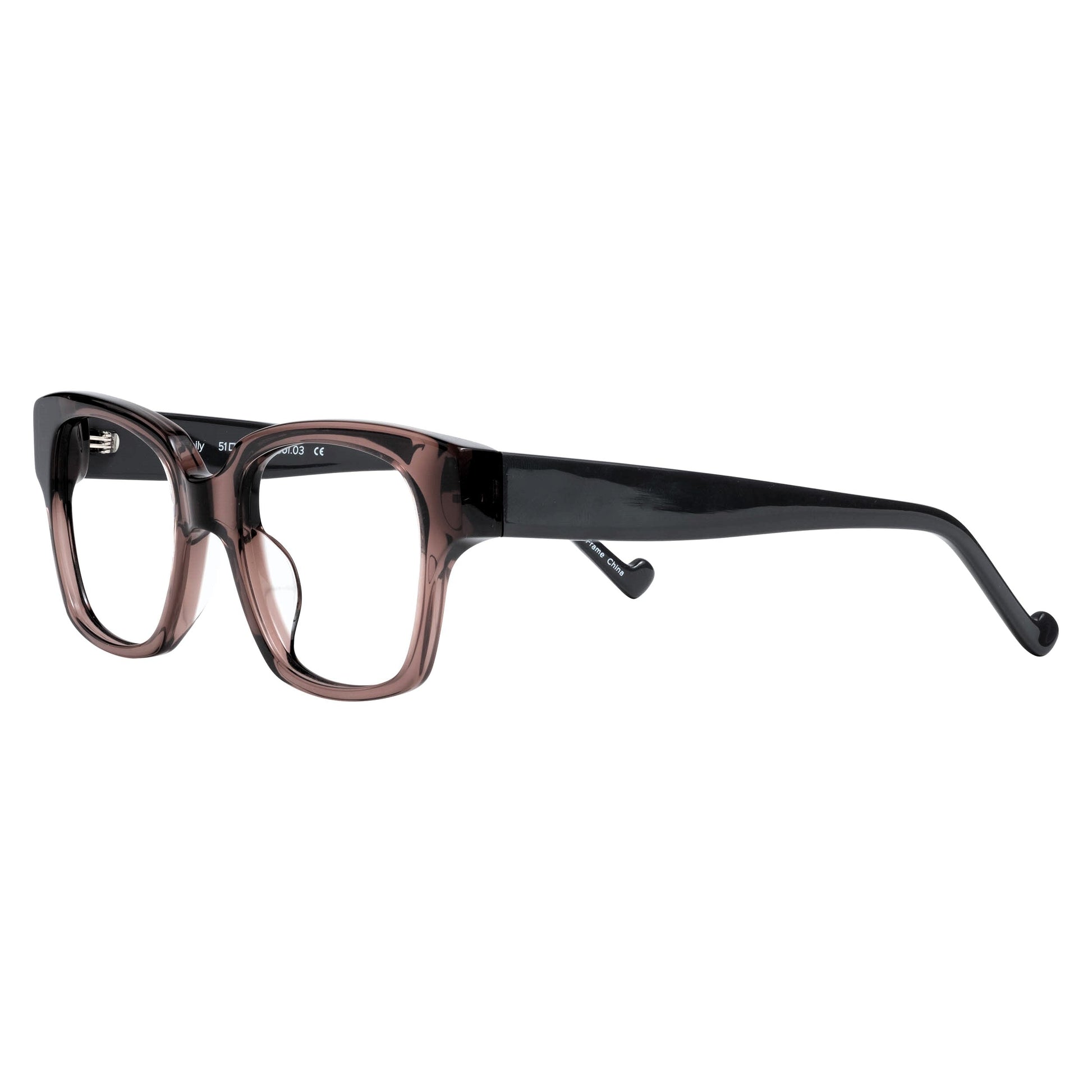 Reading Glasses for Women Transparent Mauve + CharcoalTemples | Renee's Readers