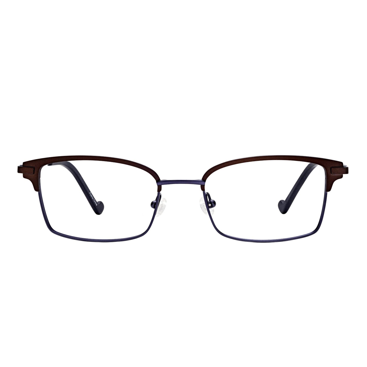 Men's Reading Glasses - Titanium Light + Durable -Chocolate + Navy