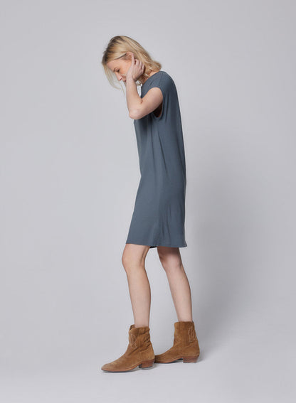 Soft Touch Boatneck T-Shirt Dress - DRESS - Majestic Filatures North America