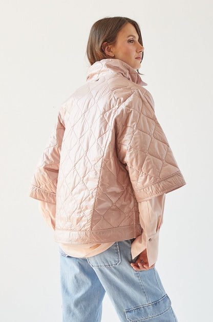 Ruby Quilted Modern Cape