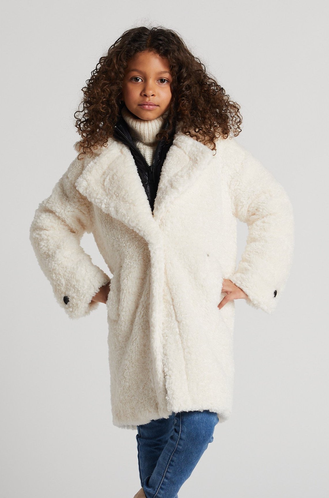 Saskia Mid Length Faux Fur Coat