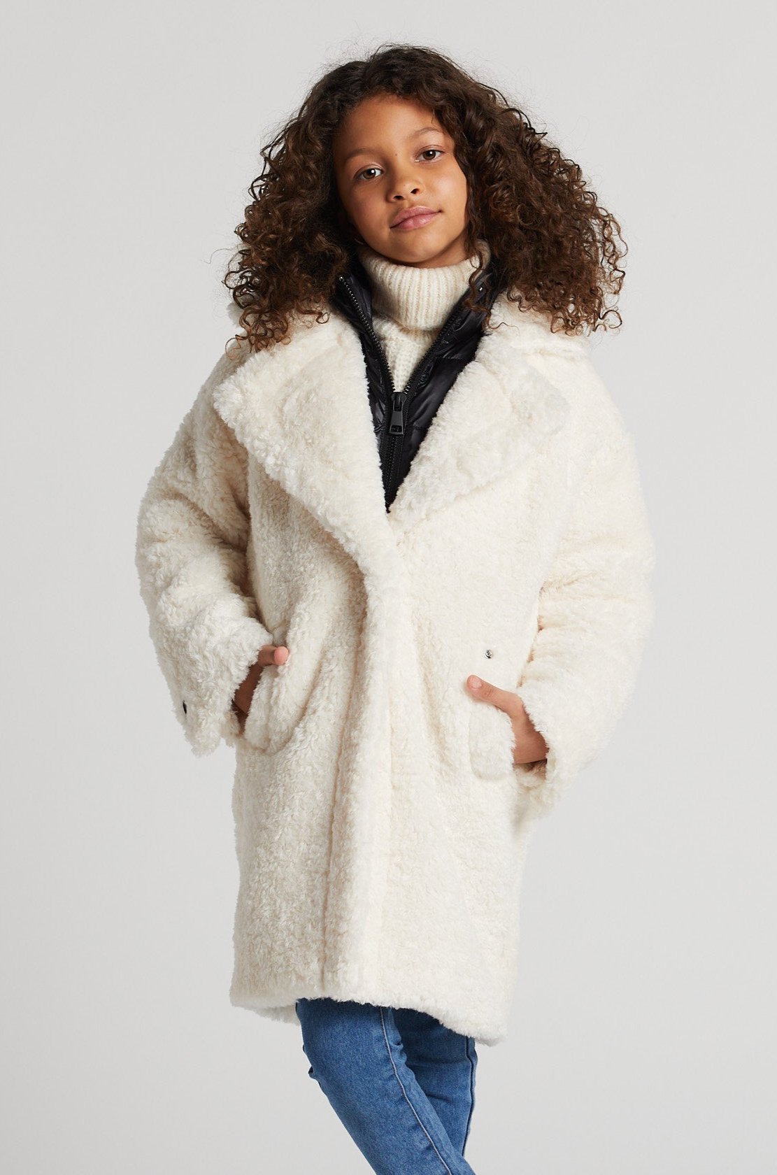 Saskia Mid Length Faux Fur Coat