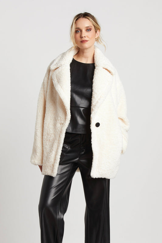 Saskia Mid Length Faux Fur Coat