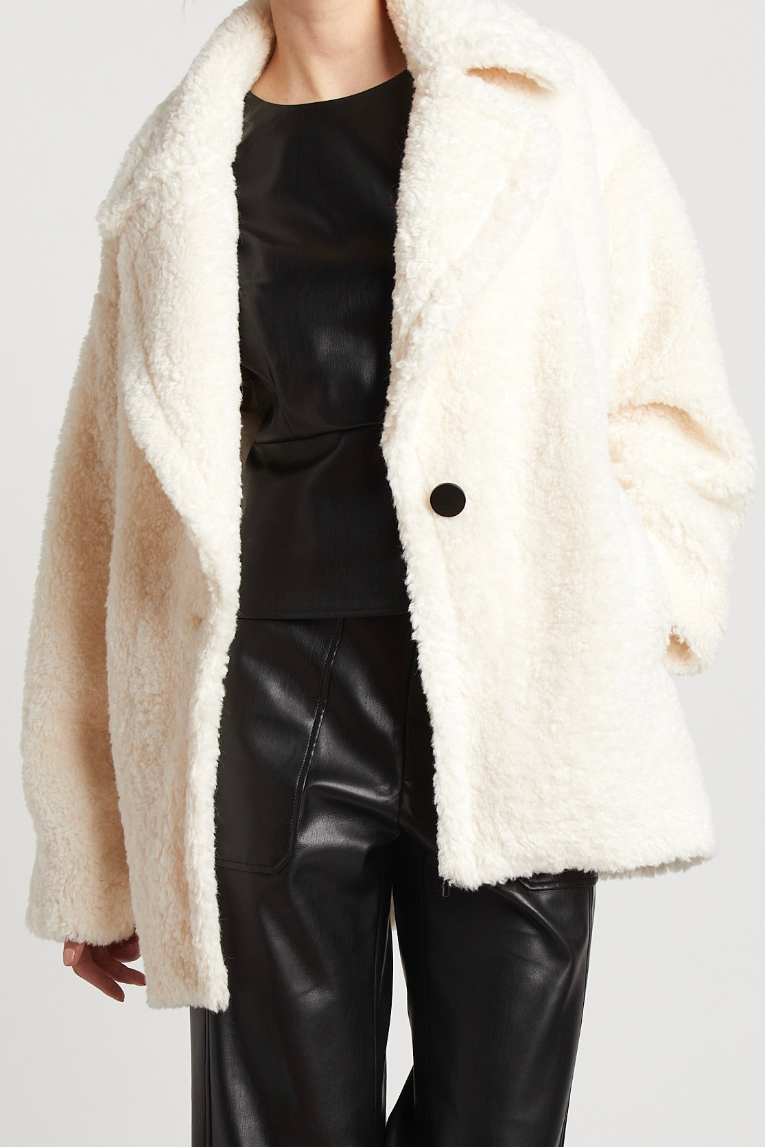 Saskia Mid Length Faux Fur Coat