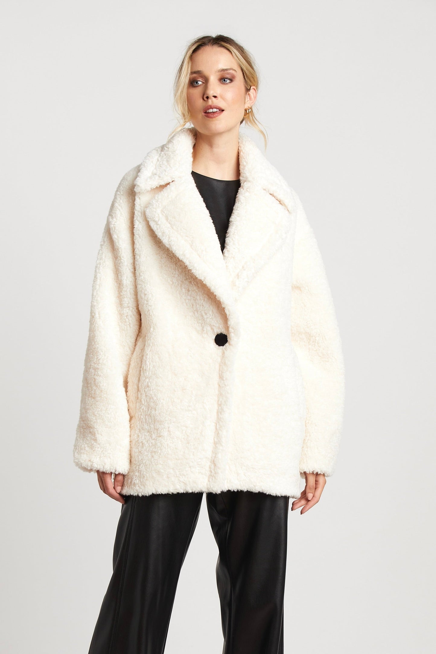 Saskia Mid Length Faux Fur Coat