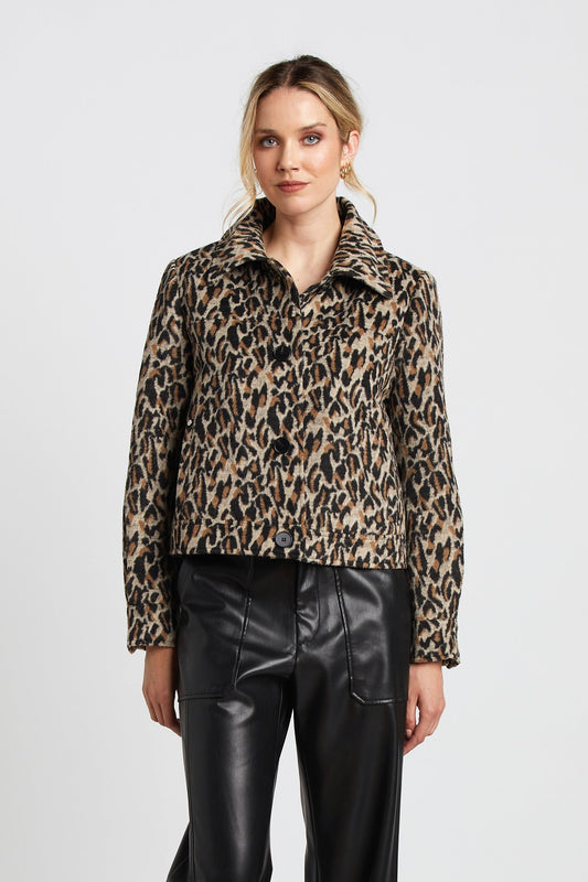 Selena Short Leopard Jacket