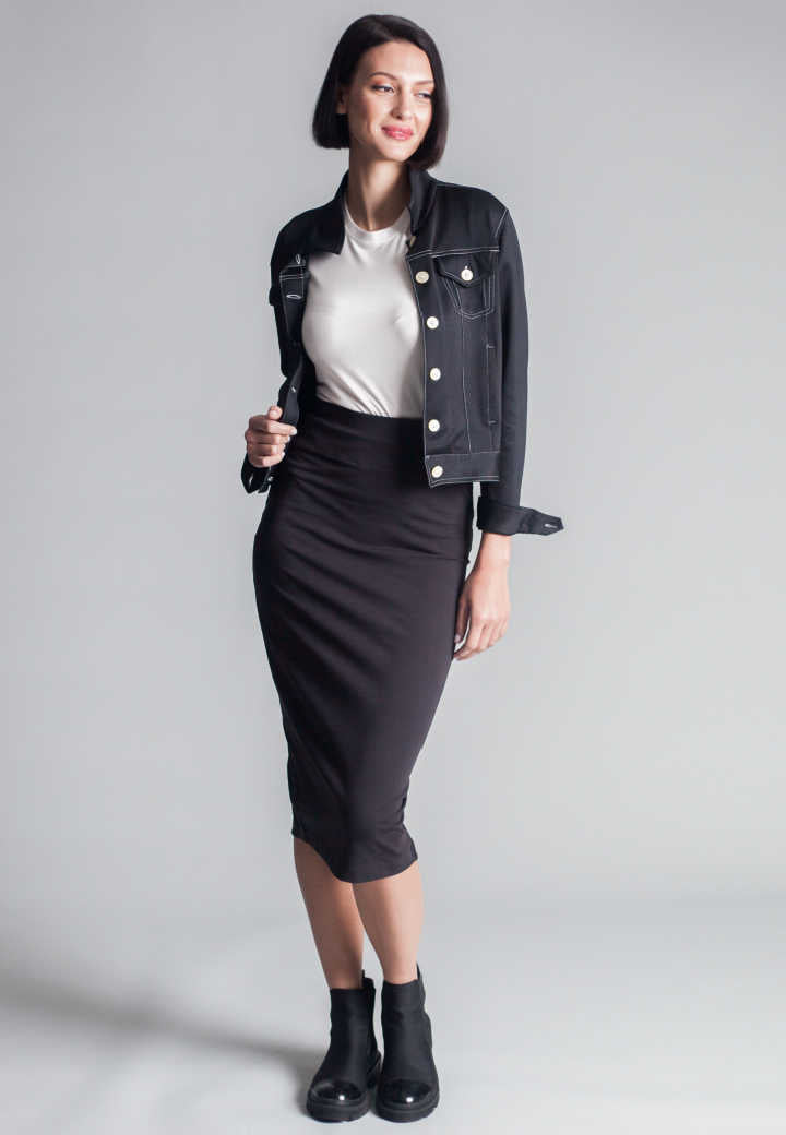 Straight Skinny Skirt-Skirts-Buki-full body