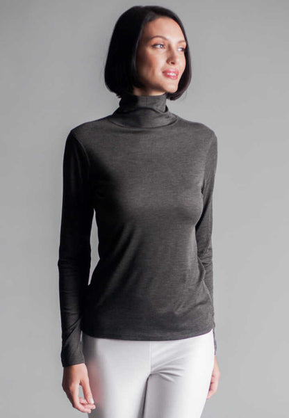 Take-Out Turtleneck Shir, in Charcoal Grey-Buki