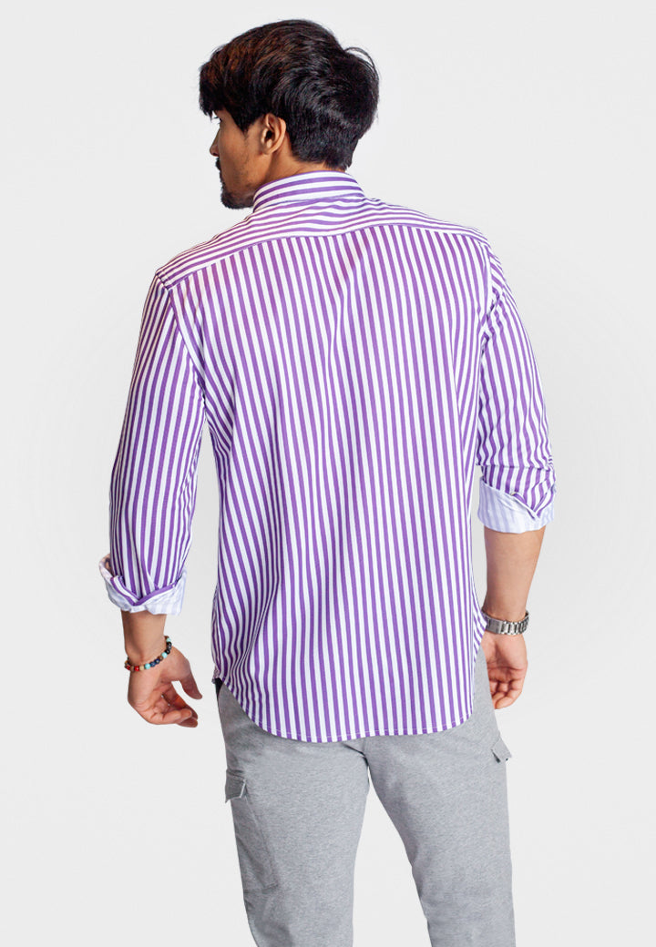 The Go Big Stripe Long Sleeve Tech Shirt-Long Sleeve Shirts-Buki-back