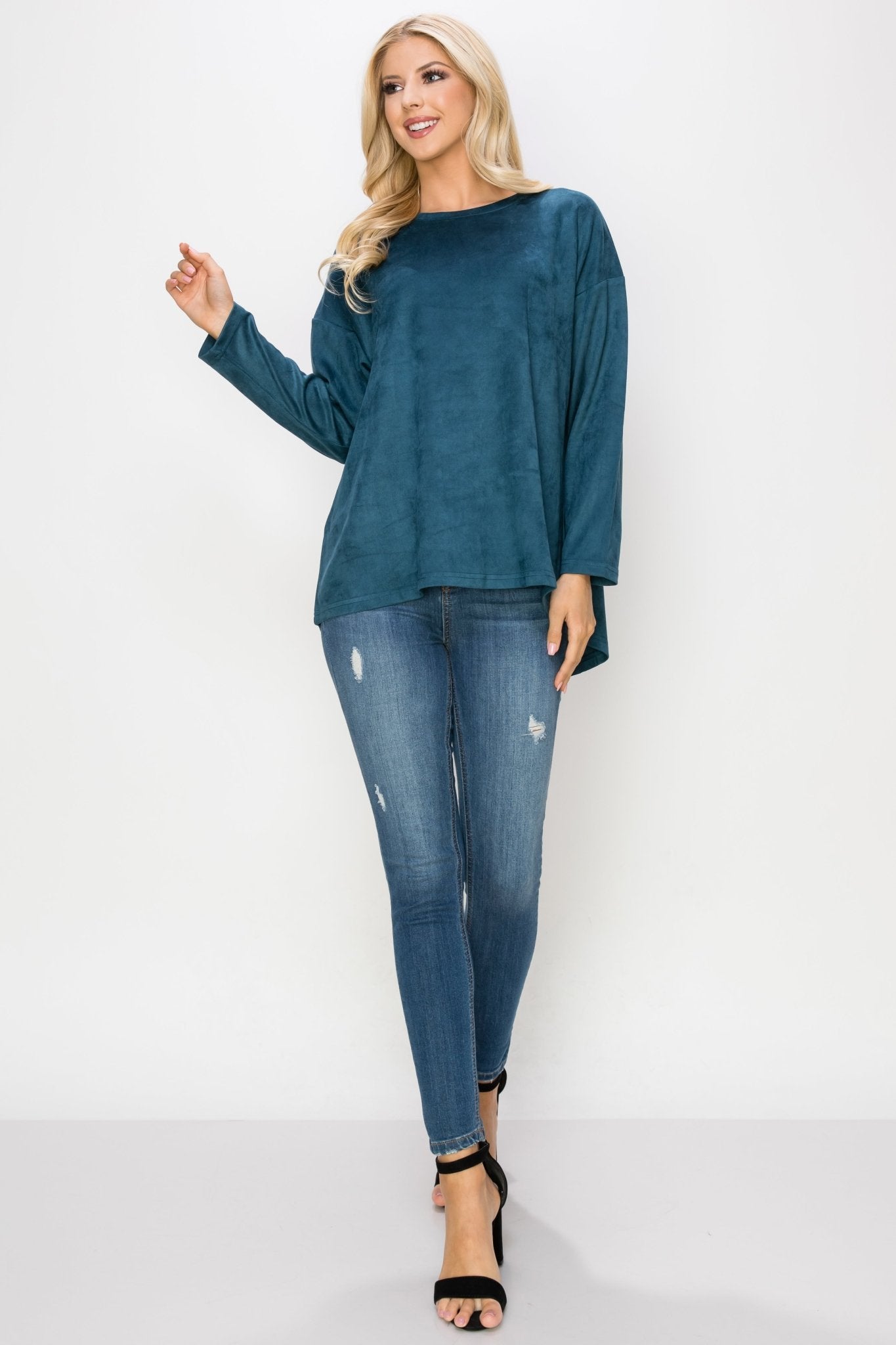 Adi Stretch Suede Top - JOH APPAREL - Banebrook Collections