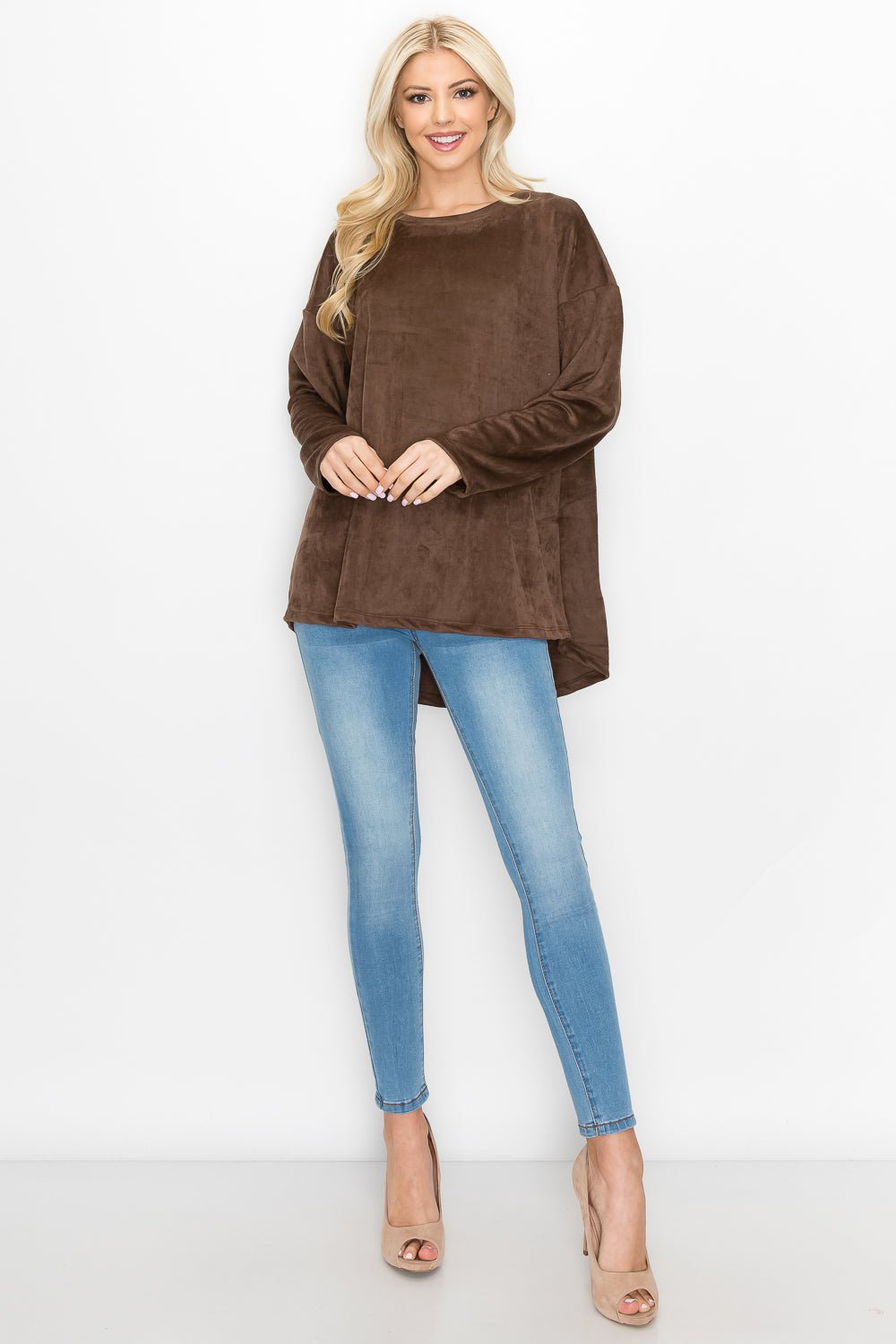 Adi Stretch Suede Top - JOH APPAREL - Banebrook Collections