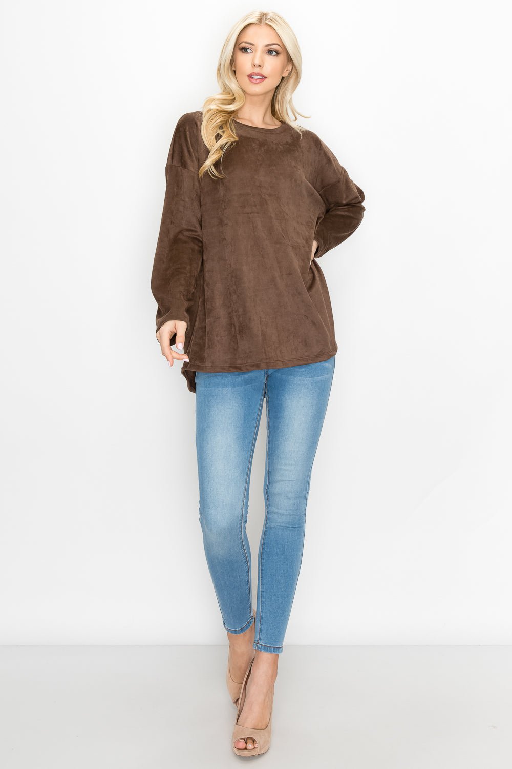 Adi Stretch Suede Top - JOH APPAREL - Banebrook Collections