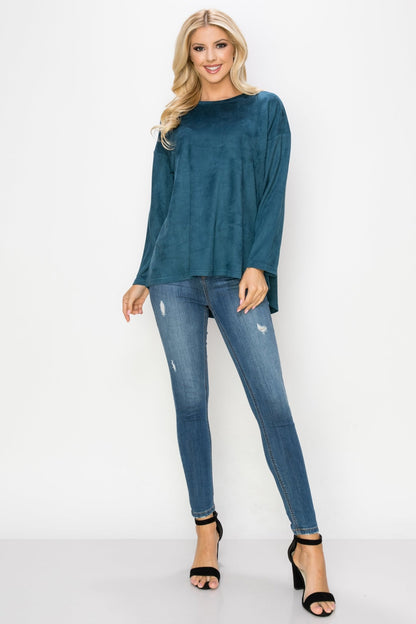 Adi Stretch Suede Top - JOH APPAREL - Banebrook Collections