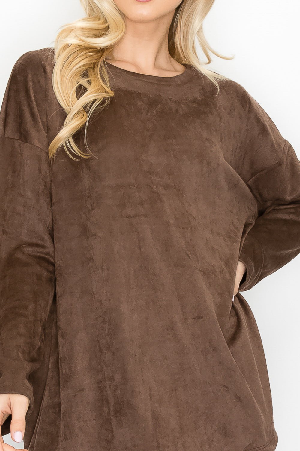 Adi Stretch Suede Top - JOH APPAREL - Banebrook Collections