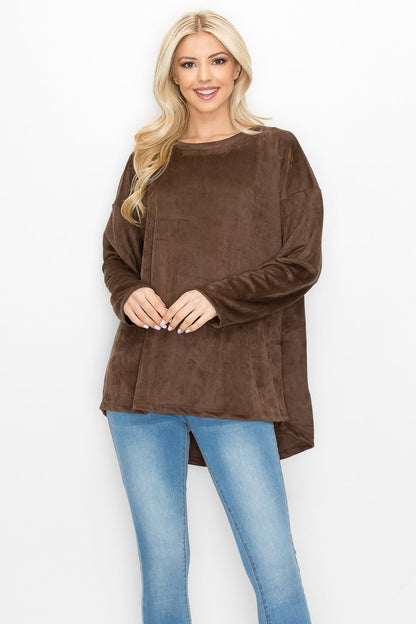 Adi Stretch Suede Top - JOH APPAREL - Banebrook Collections