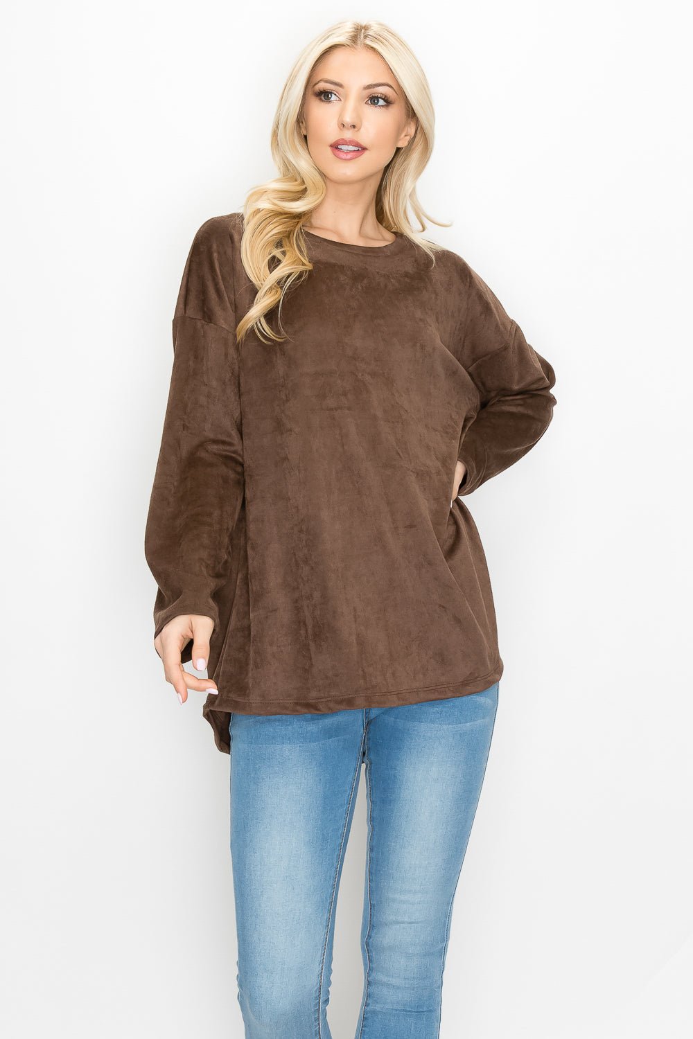 Adi Stretch Suede Top - JOH APPAREL - Banebrook Collections