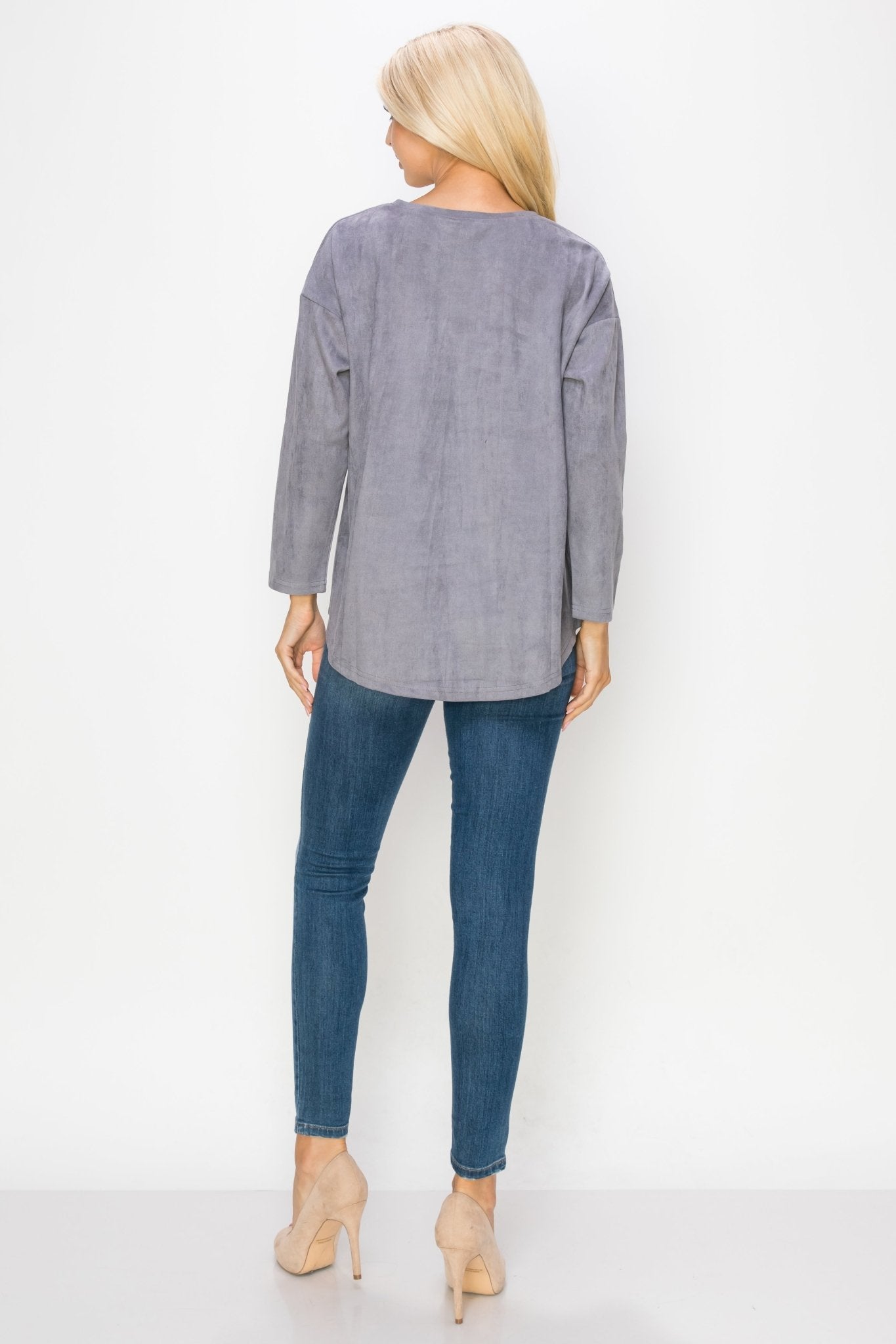 Adi Stretch Suede Top - JOH APPAREL - Banebrook Collections