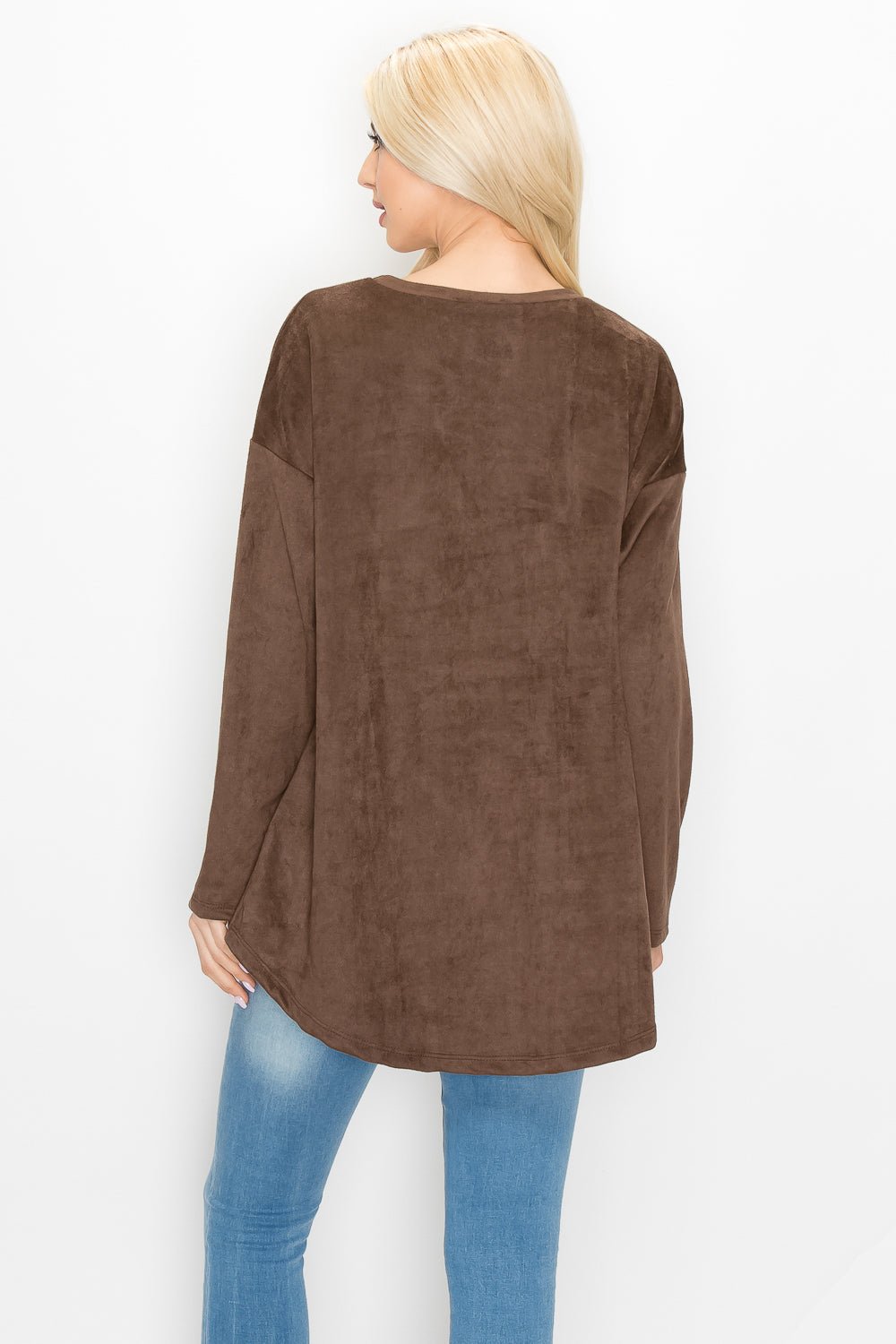 Adi Stretch Suede Top - JOH APPAREL - Banebrook Collections