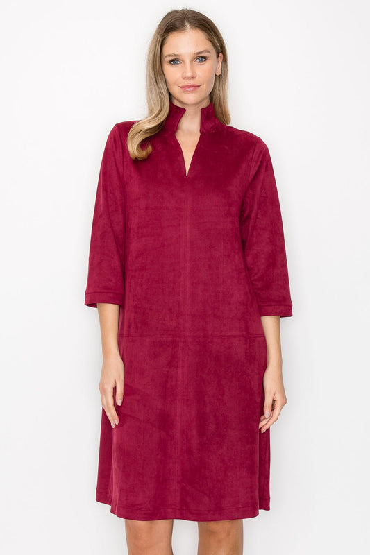 Aiden Stretch Suede Dress - JOH APPAREL - Banebrook Collections