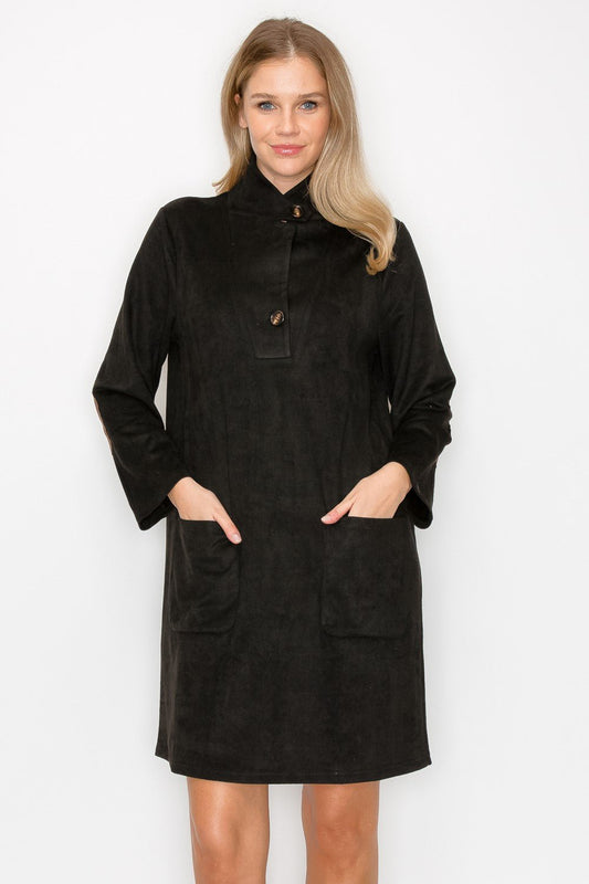 Aria Stretch Suede Dress - JOH APPAREL - Banebrook Collections