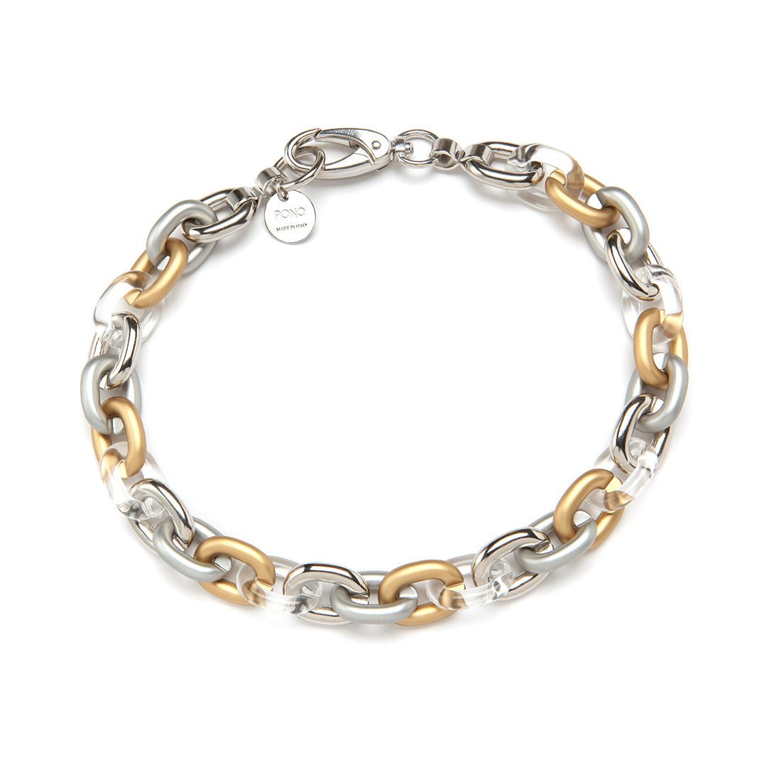 Barile Mini Bike Chain Necklace Platinum - PONO - Banebrook Collections