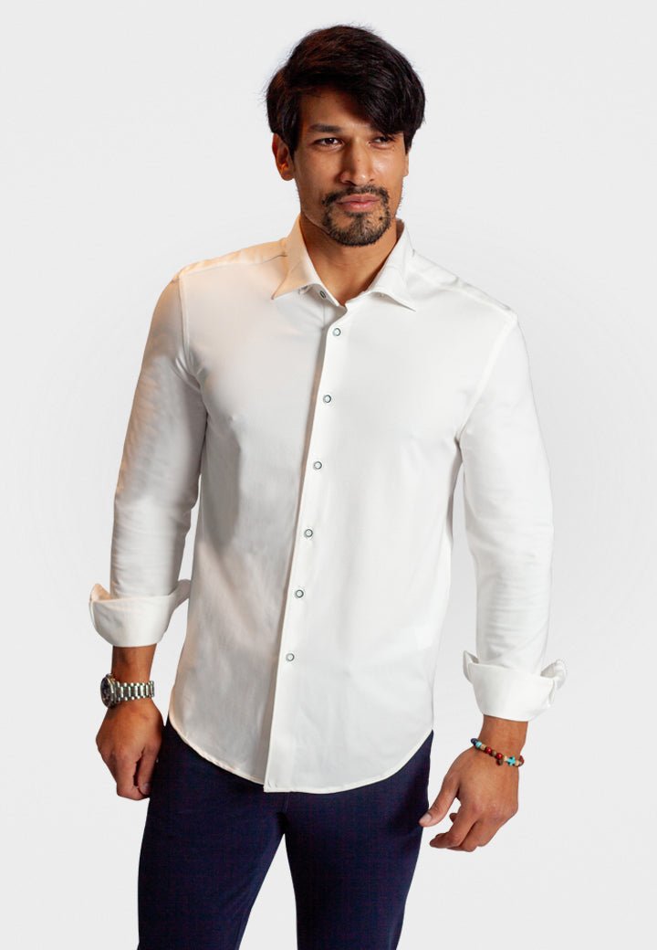 Buki + Cinqo 'Single Shot' Long Sleeve Shirt White - BUKI - Banebrook Collections