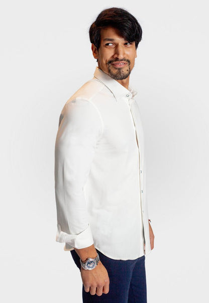 Buki + Cinqo 'Single Shot' Long Sleeve Shirt White - BUKI - Banebrook Collections