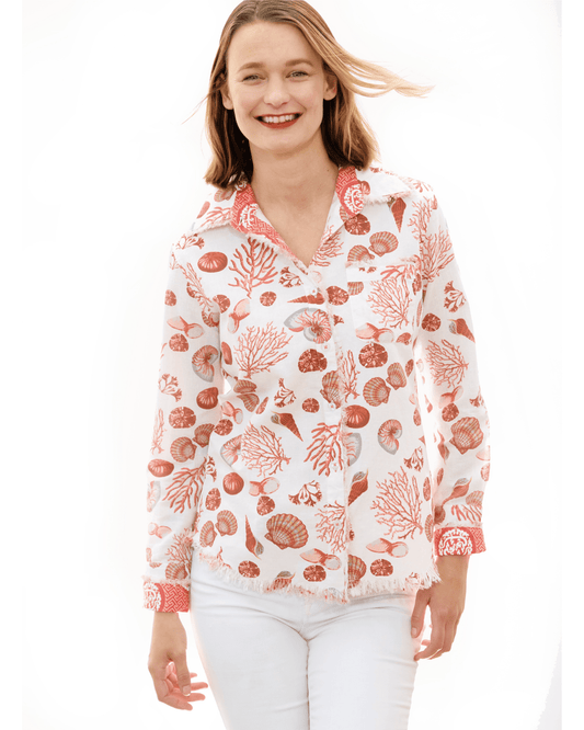 Cape Cod Top Pink Sealife - DIZZY LIZZIE - Banebrook Collections