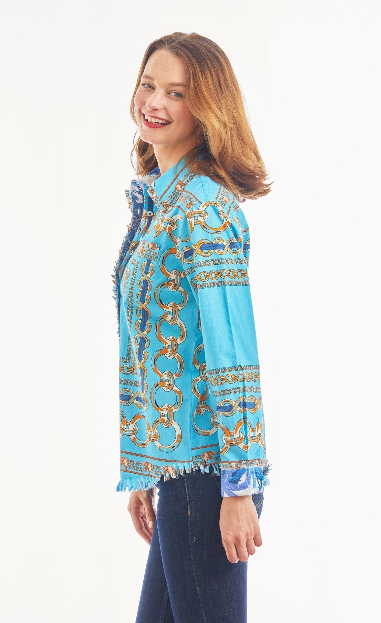 Cape Cod Tunic Blue Links - DIZZY LIZZIE - Banebrook Collections