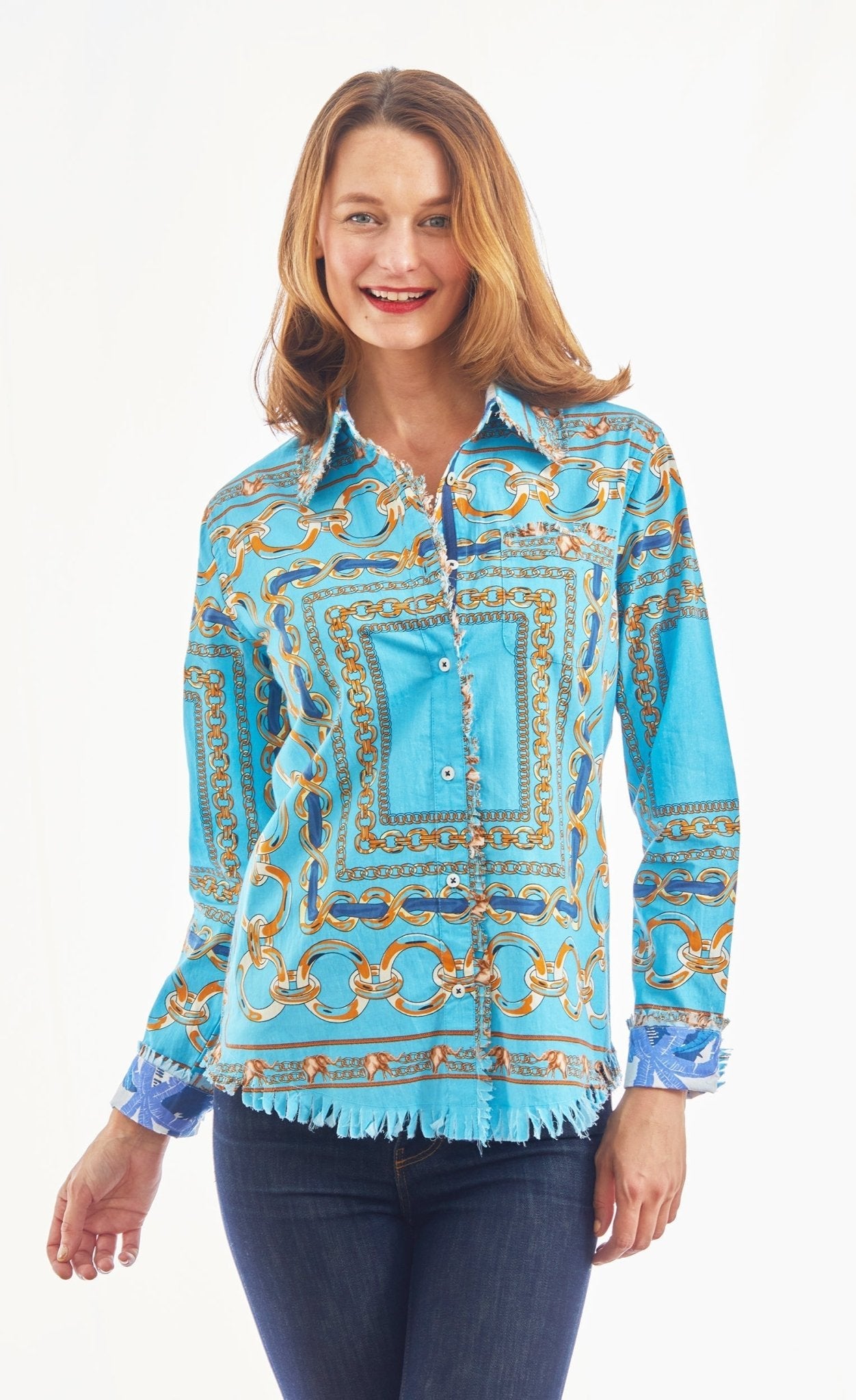 Cape Cod Tunic Blue Links - DIZZY LIZZIE - Banebrook Collections