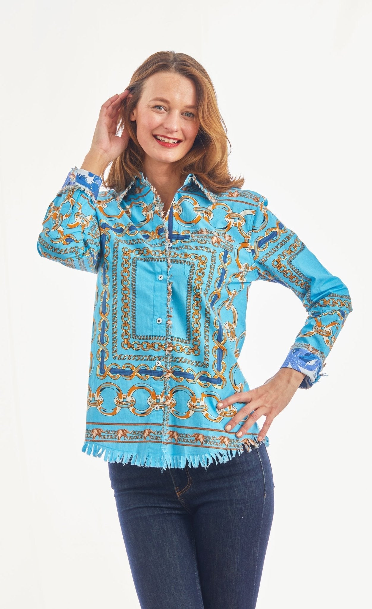 Cape Cod Tunic Blue Links - DIZZY LIZZIE - Banebrook Collections